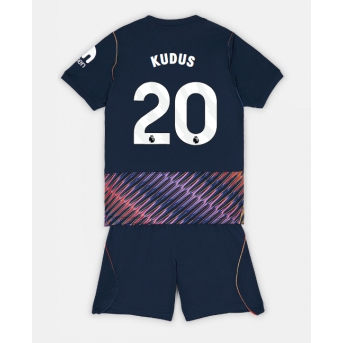Tottenham Hotspur Mohammed Kudus #20 Maglia Gara Trasferta Repliche 2026-27 Bambino Maniche Corte